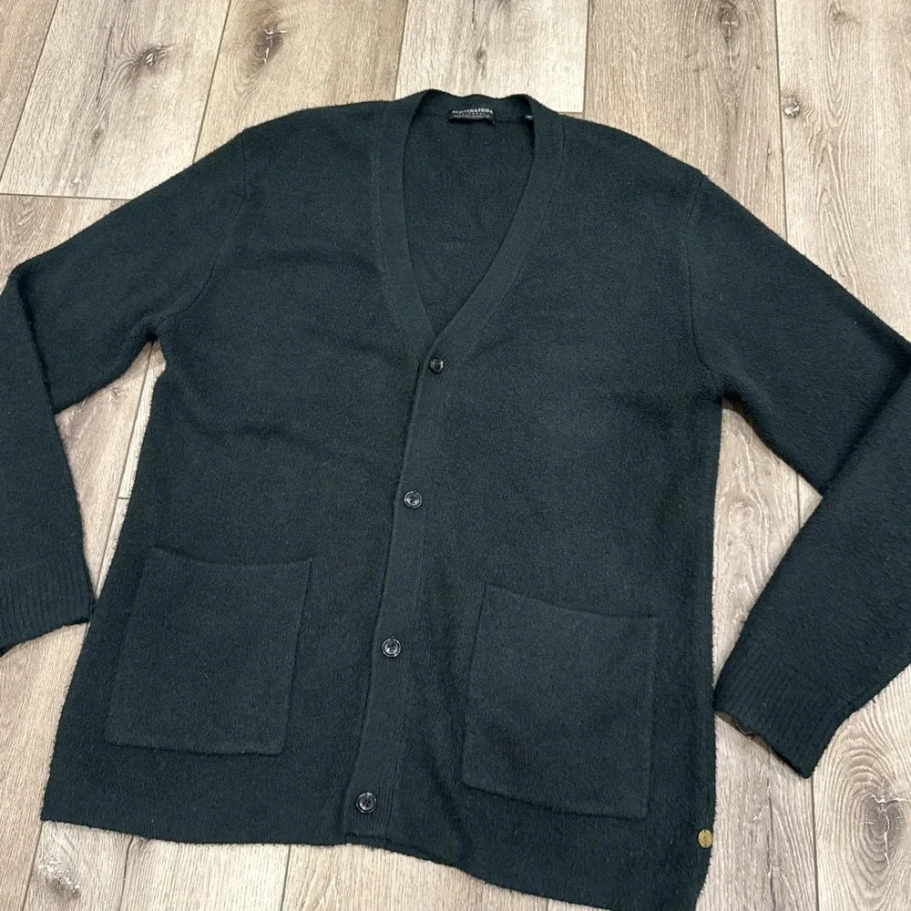 Scotch & Soda Mens Dark Green Button Knit Cardigan Sweater XXL‎ BHFO 7773 #847